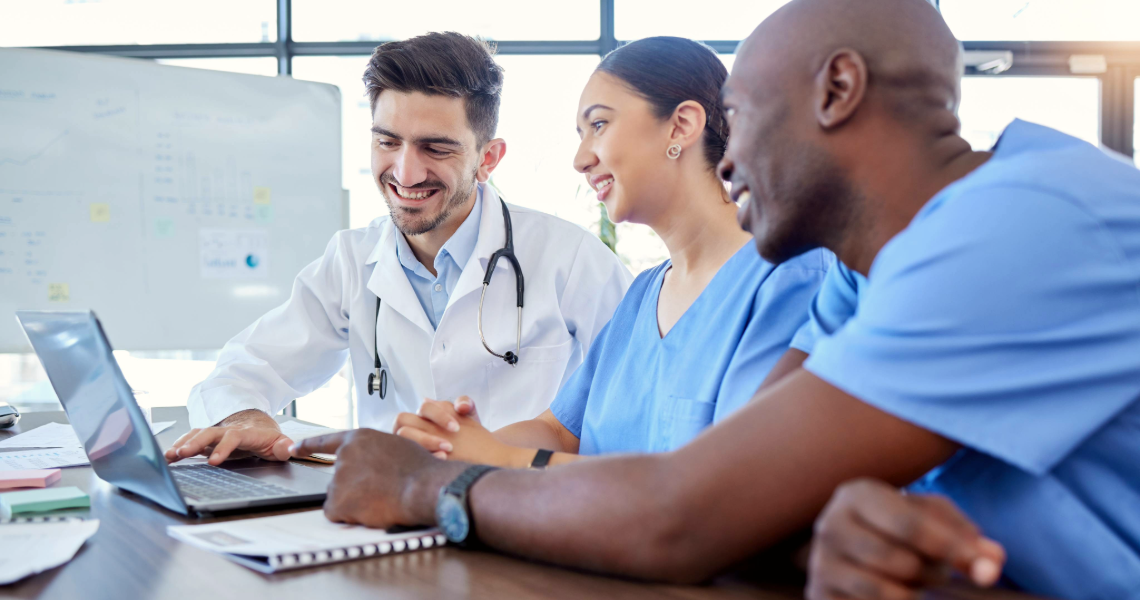 Clinicians on Laptop