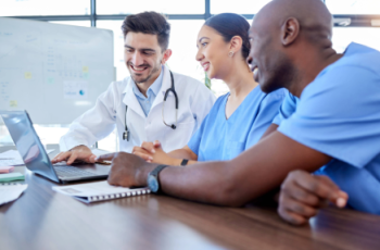Clinicians on Laptop